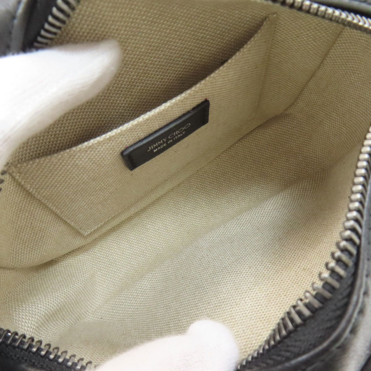 Jimmy Choo ジミーチュウ ダイヤモンドキルティング ショルダーバッグ レザー レディース 中古