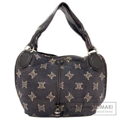 CELINE セリーヌ マカダム柄 ハンドバッグ デニム レディース 中古