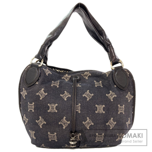 CELINE セリーヌ マカダム柄 ハンドバッグ デニム レディース 中古