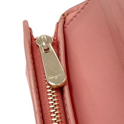 Salvatore Ferragamo サルヴァトーレフェラガモ ヴァラリボン 二つ折り財布（小銭入れあり） レザー レディース 中古