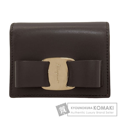 Salvatore Ferragamo サルヴァトーレフェラガモ ヴァラリボン 二つ折り財布（小銭入れあり） レザー レディース 中古
