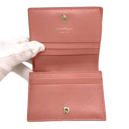 Salvatore Ferragamo サルヴァトーレフェラガモ ヴァラリボン 二つ折り財布（小銭入れあり） レザー レディース 中古