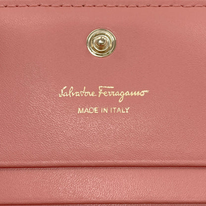 Salvatore Ferragamo サルヴァトーレフェラガモ ヴァラリボン 二つ折り財布（小銭入れあり） レザー レディース 中古
