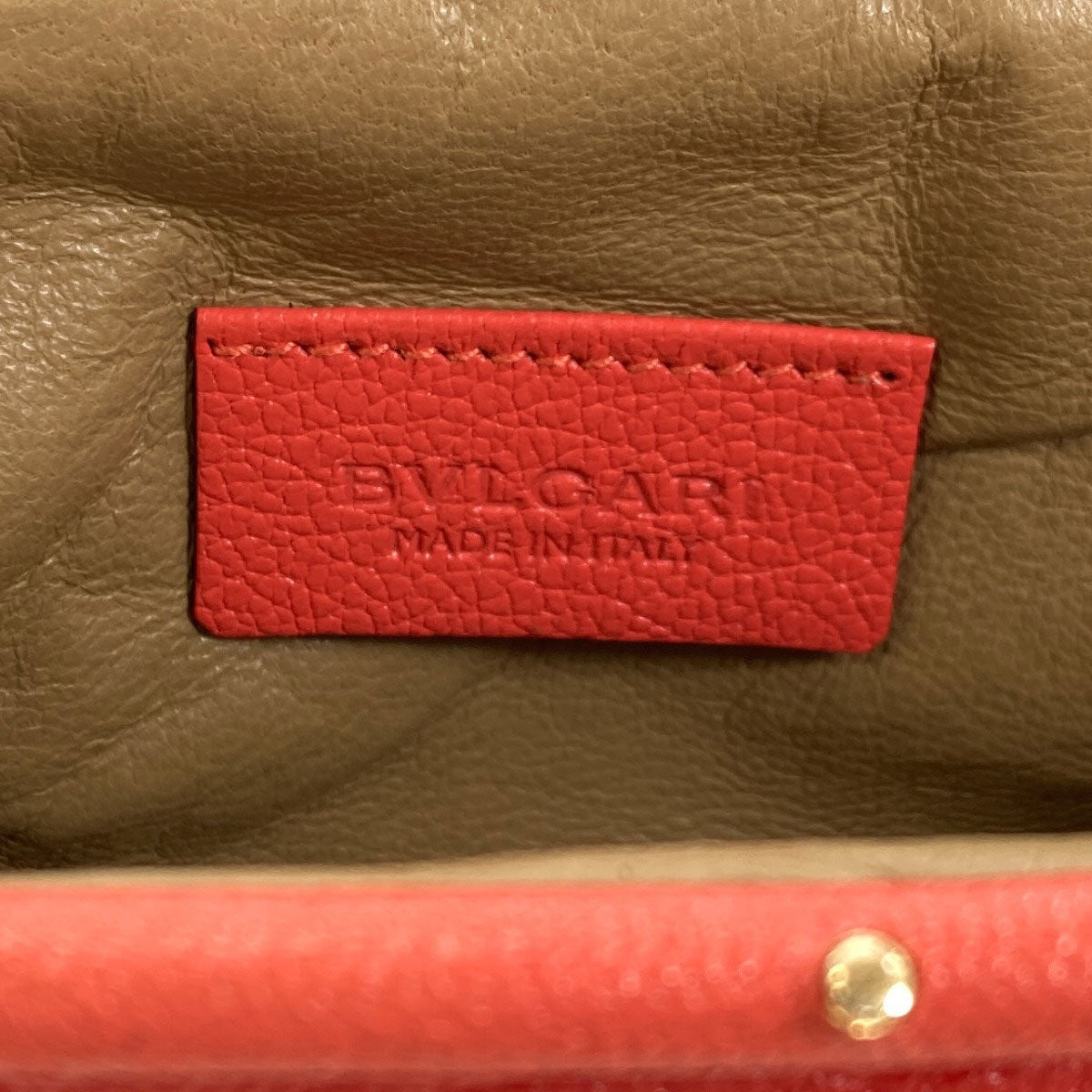BVLGARI ブルガリ がま口 アクセサリーポーチ レザー レディース 中古