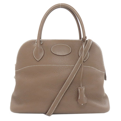 HERMES エルメス ボリード31 エトープ シルバー金具 ハンドバッグ トリヨン レディース 中古