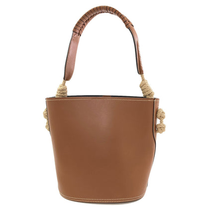 PRADA プラダ 1BE050 タンブール バケット ショルダーバッグ カーフ レディース 中古