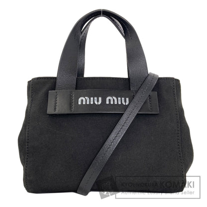 MIUMIU ミュウミュウ 2WAY ハンドバッグ キャンバス レディース 中古