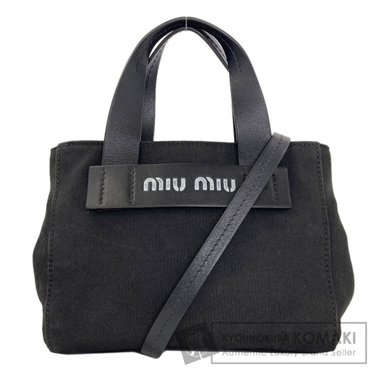MIUMIU ミュウミュウ 2WAY ハンドバッグ キャンバス レディース 中古