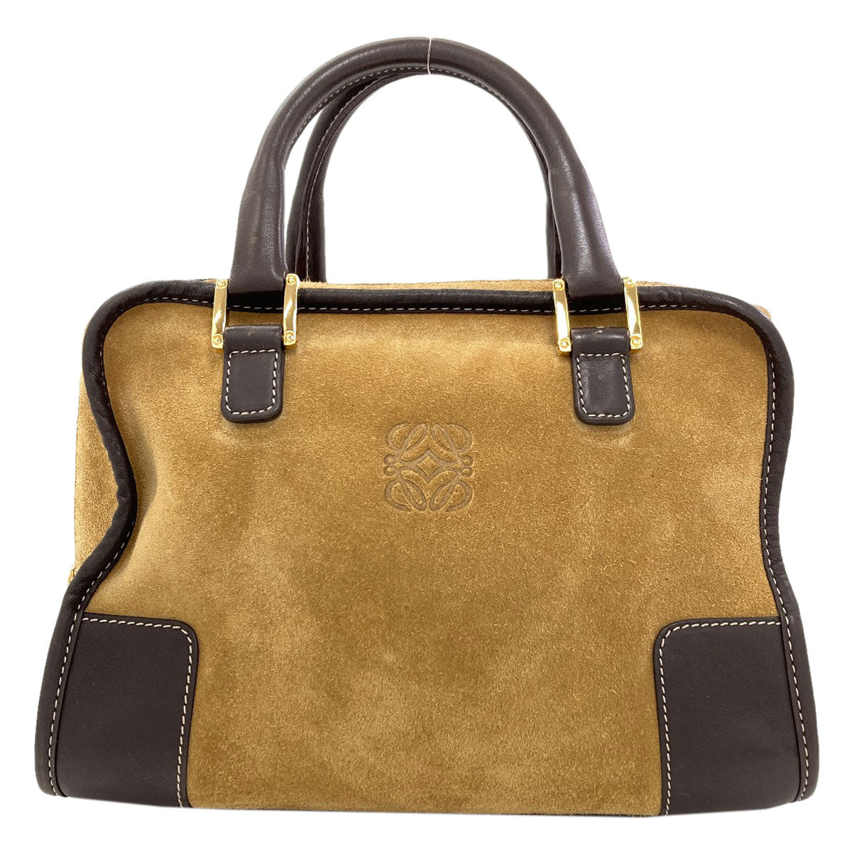 LOEWE ロエベ アマソナ ハンドバッグ スウェード レディース 中古