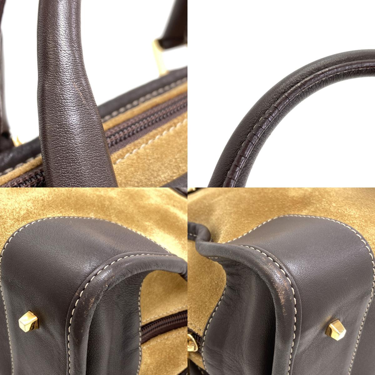 LOEWE ロエベ アマソナ ハンドバッグ スウェード レディース 中古