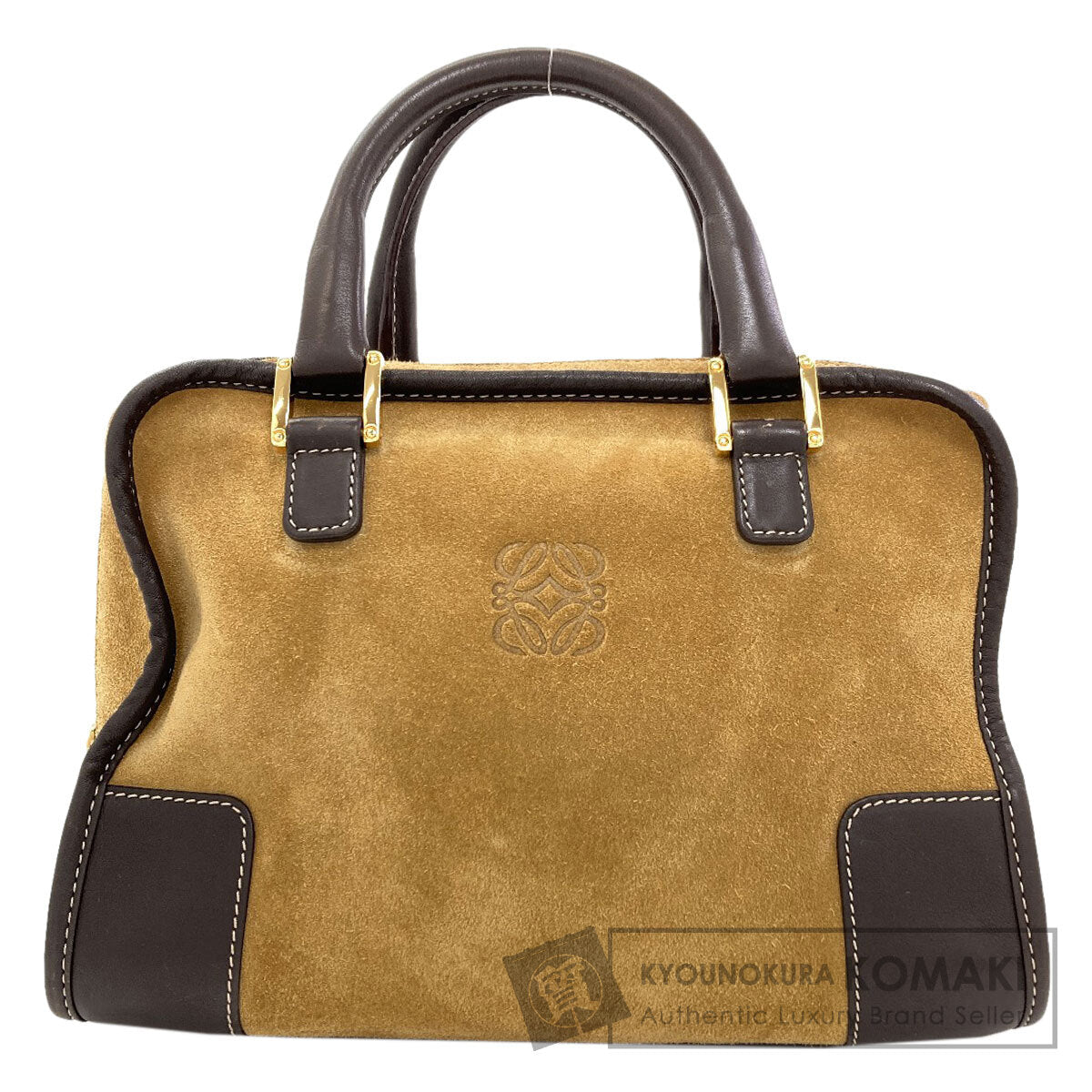 LOEWE ロエベ アマソナ ハンドバッグ スウェード レディース 中古