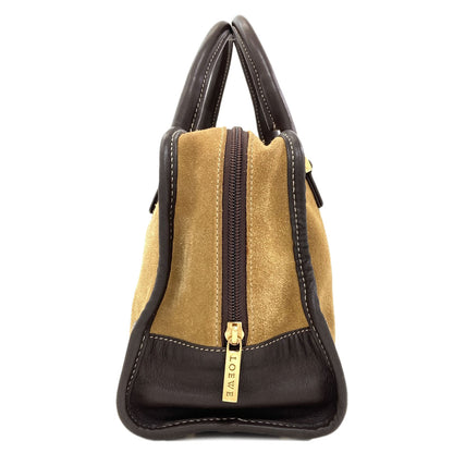LOEWE ロエベ アマソナ ハンドバッグ スウェード レディース 中古