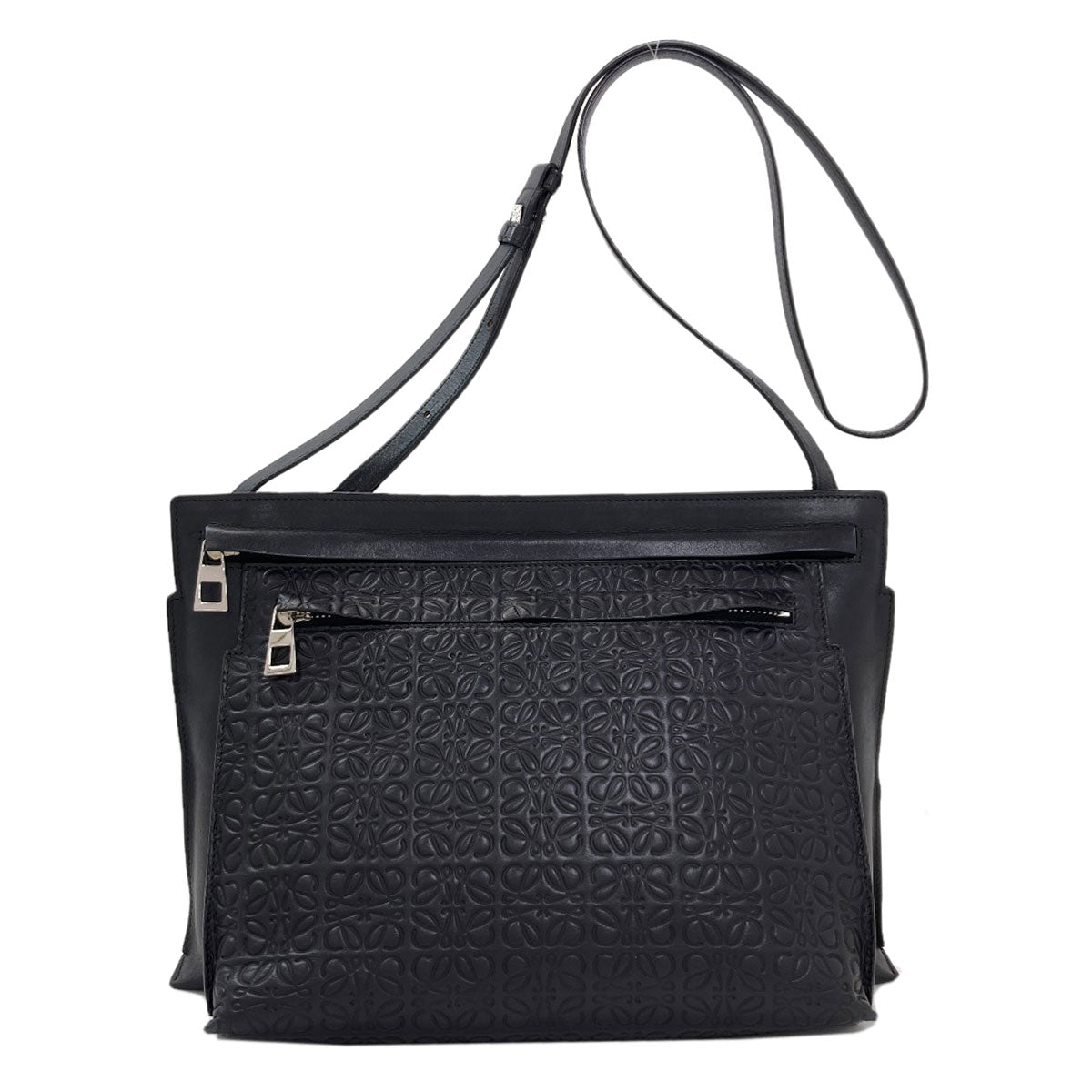 LOEWE ロエベ アナグラム リピート ショルダーバッグ カーフ レディース 中古