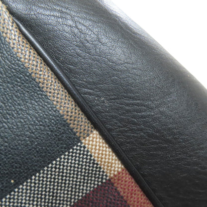 BURBERRY バーバリー チェック柄 トートバッグ レザー レディース 中古