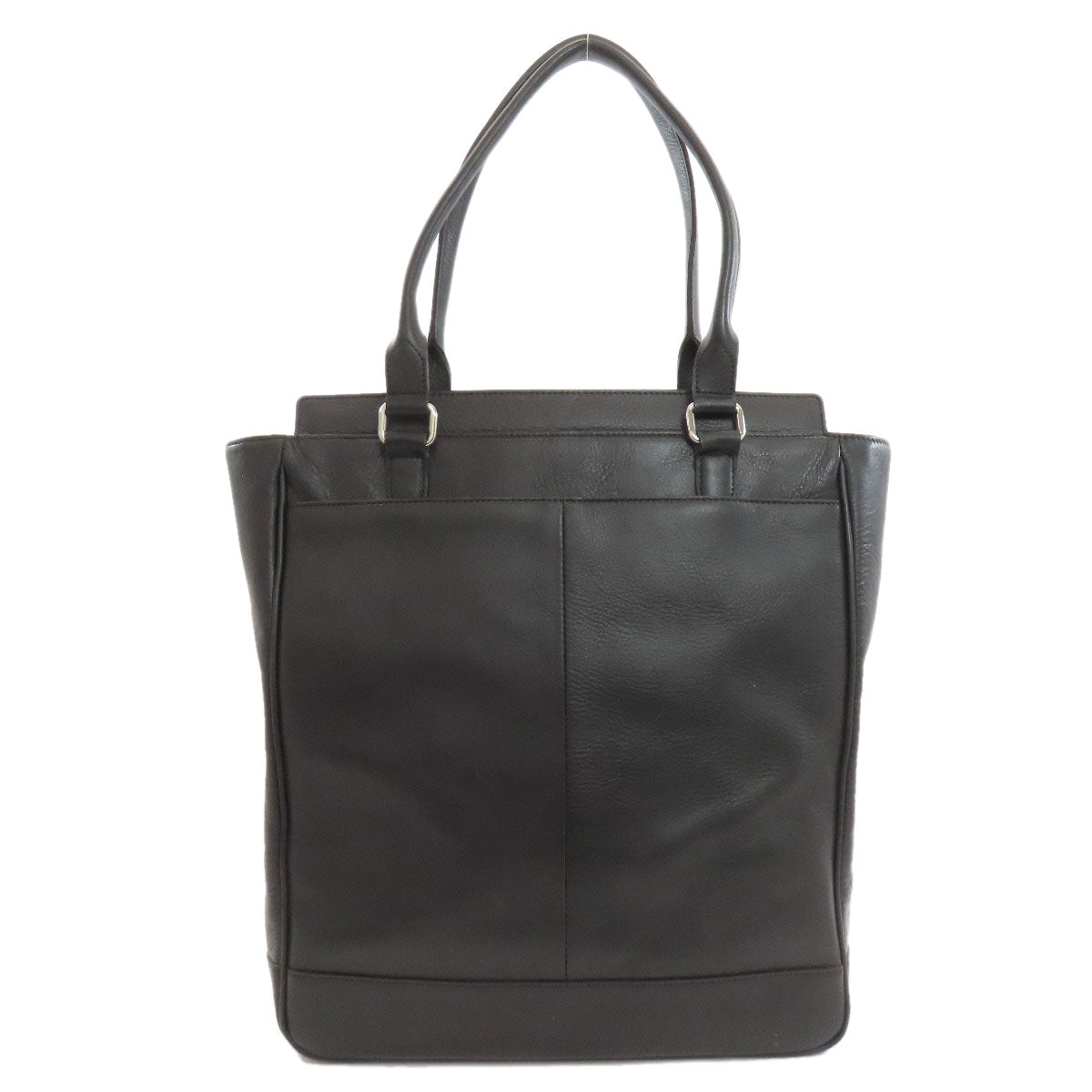 BURBERRY バーバリー チェック柄 トートバッグ レザー レディース 中古