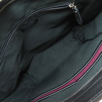 BURBERRY バーバリー チェック柄 トートバッグ レザー レディース 中古