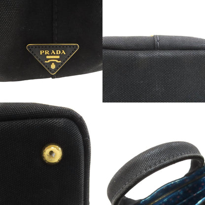 PRADA プラダ カナパミニ 2WAY ハンドバッグ キャンバス レディース 中古