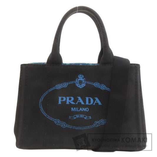 PRADA プラダ カナパミニ 2WAY ハンドバッグ キャンバス レディース 中古
