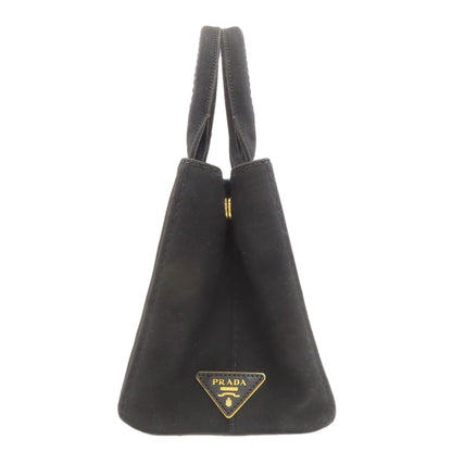 PRADA プラダ カナパミニ 2WAY ハンドバッグ キャンバス レディース 中古