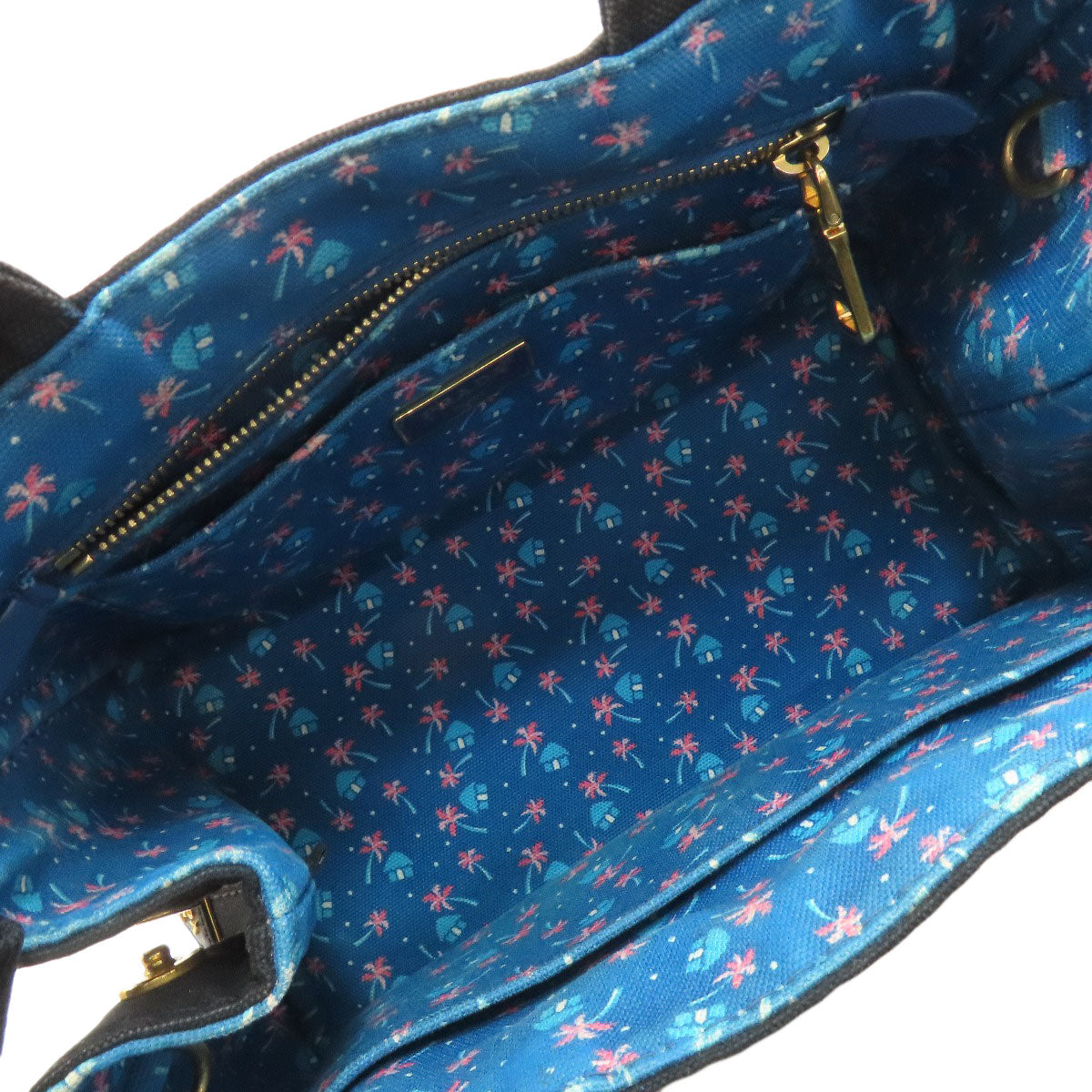 PRADA プラダ カナパミニ 2WAY ハンドバッグ キャンバス レディース 中古