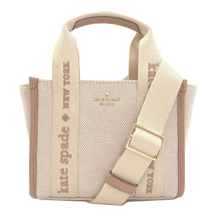 kate spade ケイトスペード 2WAY ハンドバッグ キャンバス レディース 中古
