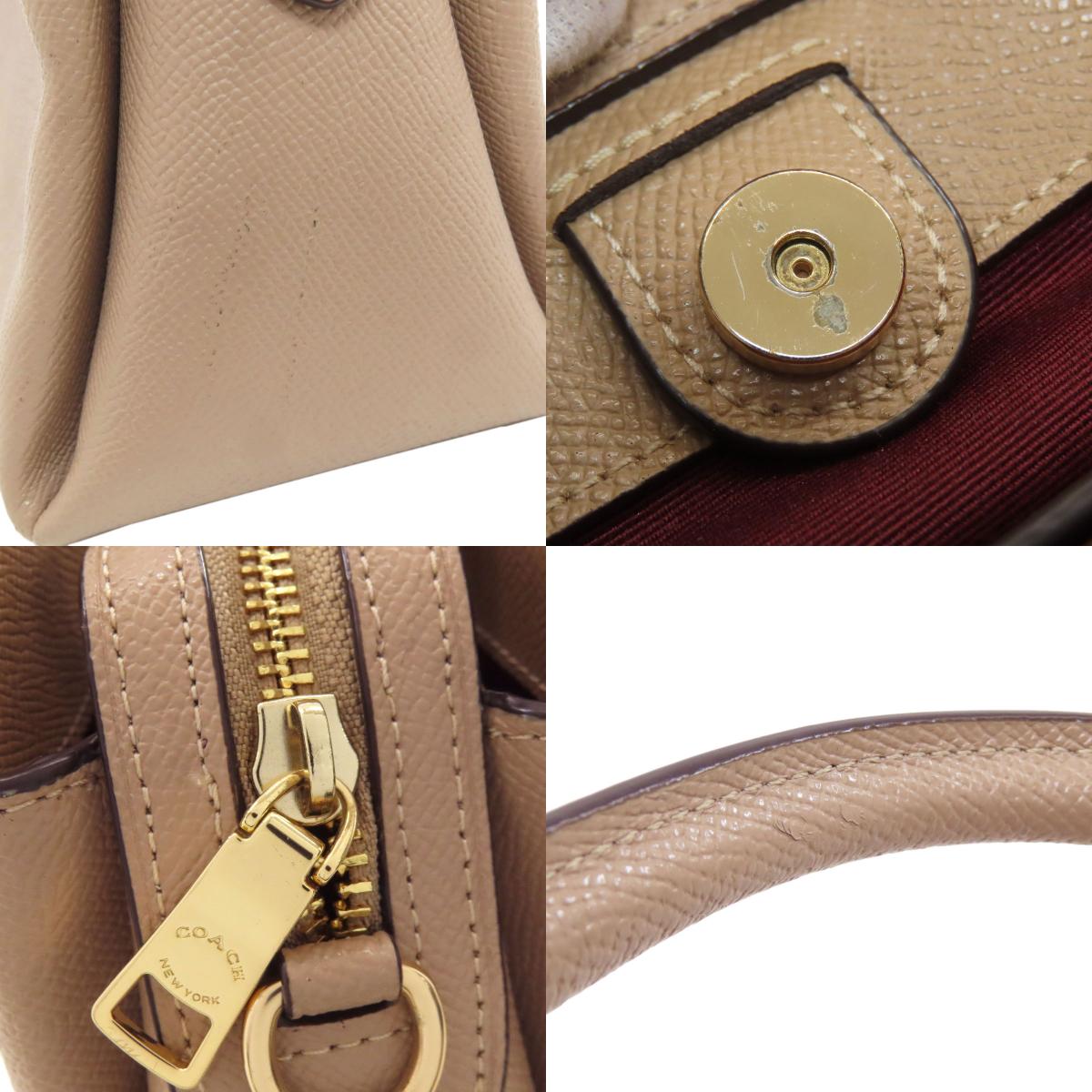 COACH コーチ 91146 ミニ リリー キャリーオール 2WAY ハンドバッグ レザー レディース 中古