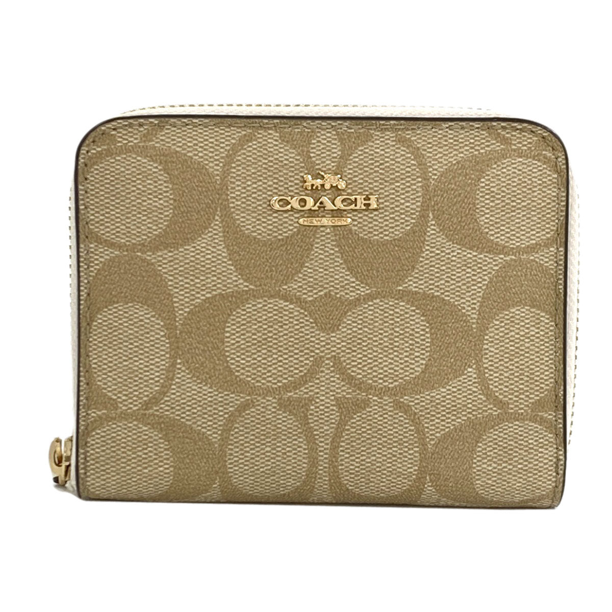 COACH コーチ F30308 シグネチャー 二つ折り財布（小銭入れあり） PVC レディース 中古