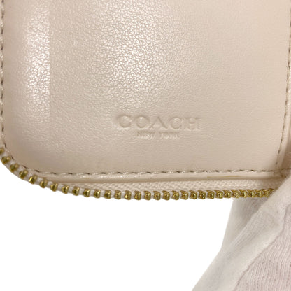 COACH コーチ F30308 シグネチャー 二つ折り財布（小銭入れあり） PVC レディース 中古