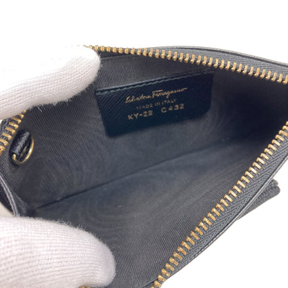 Salvatore Ferragamo サルヴァトーレフェラガモ ヴァラリボン コインケース レザー レディース 中古