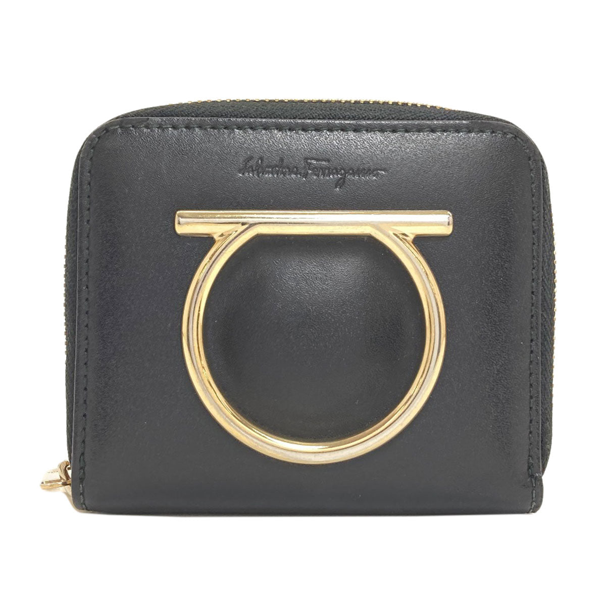 Salvatore Ferragamo サルヴァトーレフェラガモ ガンチーニ金具 コインケース レザー レディース 中古