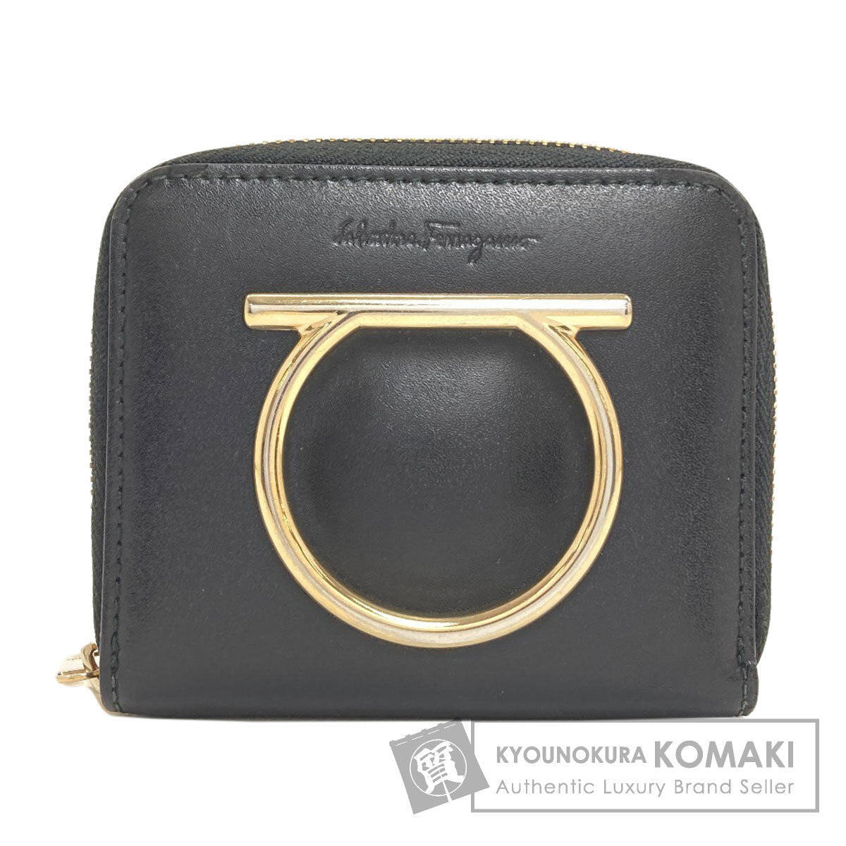 Salvatore Ferragamo サルヴァトーレフェラガモ ガンチーニ金具 コインケース レザー レディース 中古