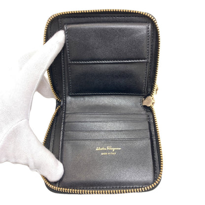 Salvatore Ferragamo サルヴァトーレフェラガモ ガンチーニ金具 コインケース レザー レディース 中古