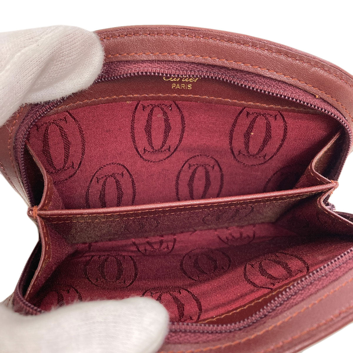 CARTIER カルティエ マストライン カードケース レザー レディース 中古
