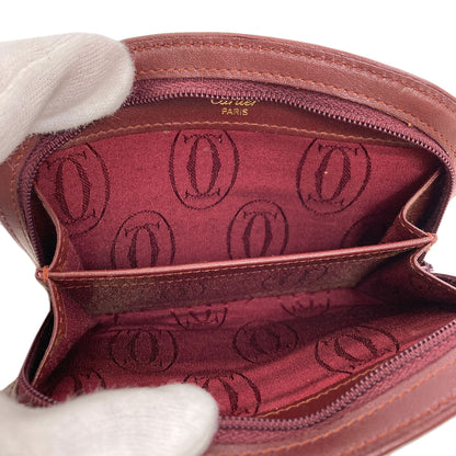 CARTIER カルティエ マストライン カードケース レザー レディース 中古