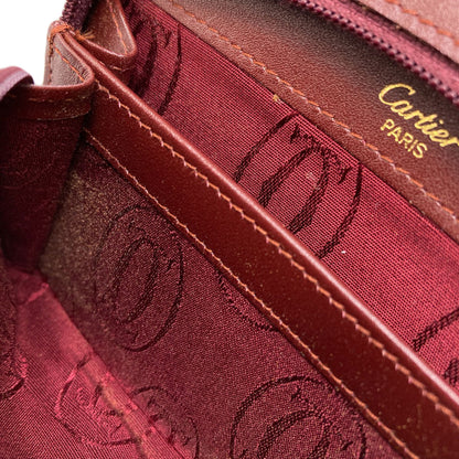CARTIER カルティエ マストライン カードケース レザー レディース 中古