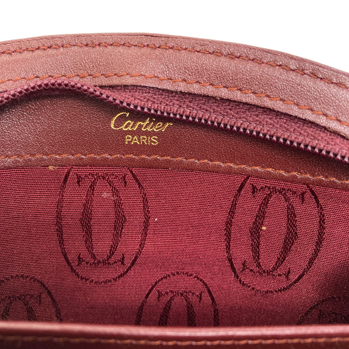 CARTIER カルティエ マストライン カードケース レザー レディース 中古