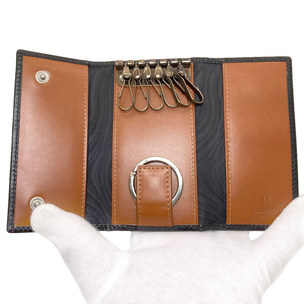 Dunhill ダンヒル ロゴ キーケース レザー メンズ 中古
