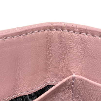 YVES SAINT LAURENT イヴ・サンローラン Vステッチ コンパクトウォレット 二つ折り財布（小銭入れあり） カーフ レディース 中古