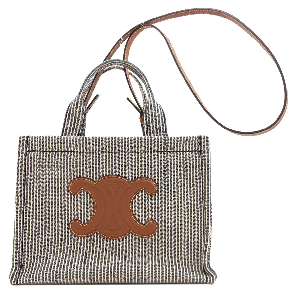CELINE セリーヌ スモールカバ タイス 2WAY ハンドバッグ キャンバス レディース 中古