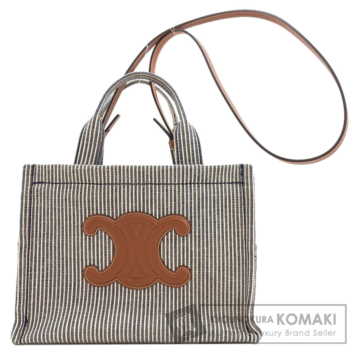 CELINE セリーヌ スモールカバ タイス 2WAY ハンドバッグ キャンバス レディース 中古