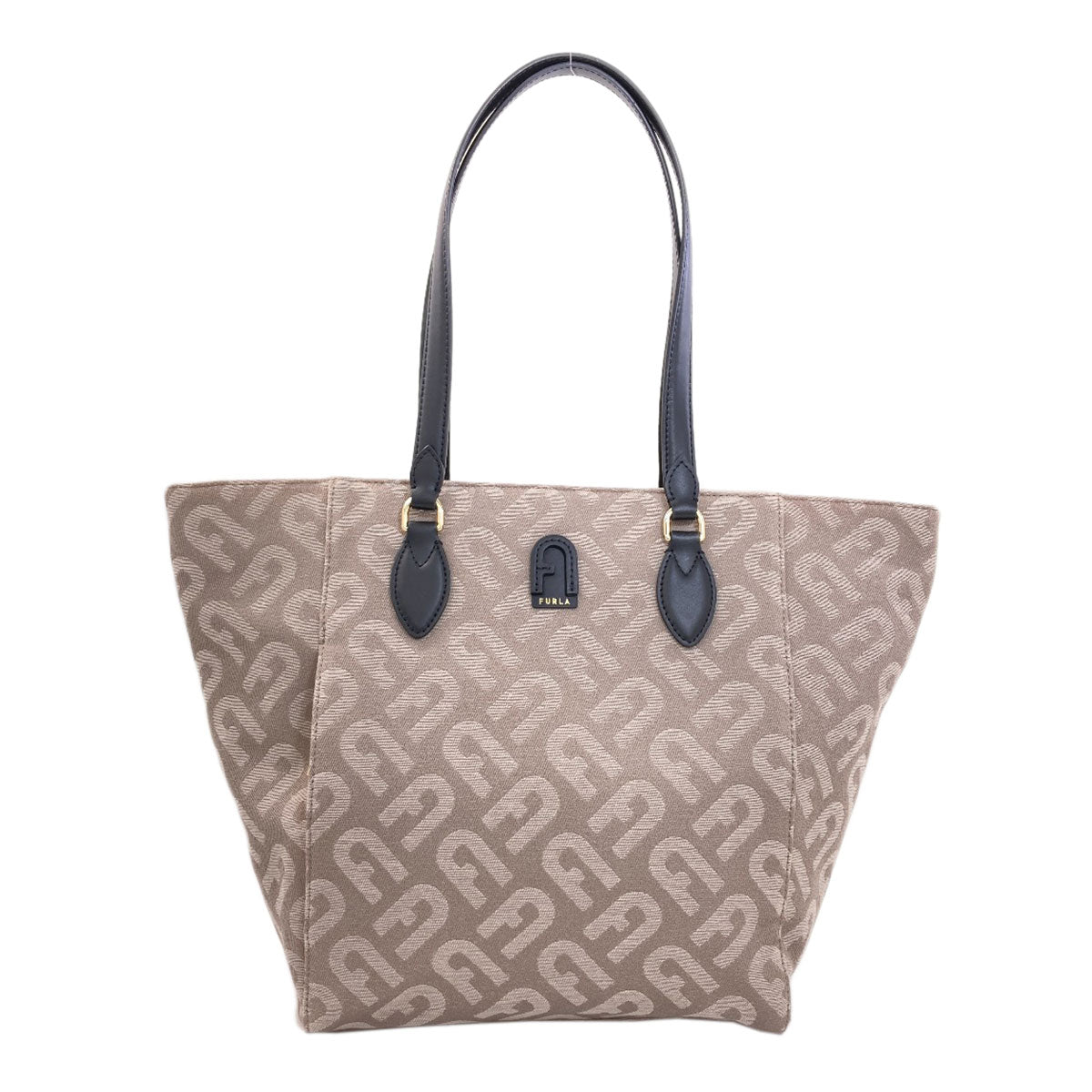 Furla フルラ アーチロゴーパターン トートバッグ キャンバス レディース 中古