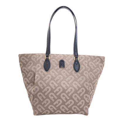 Furla フルラ アーチロゴーパターン トートバッグ キャンバス レディース 中古