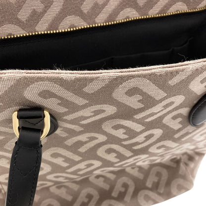 Furla フルラ アーチロゴーパターン トートバッグ キャンバス レディース 中古