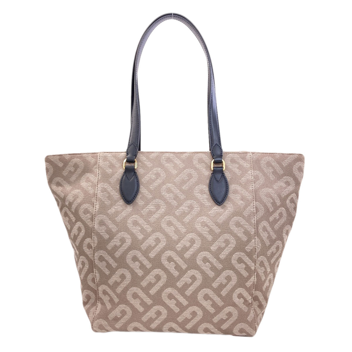 Furla フルラ アーチロゴーパターン トートバッグ キャンバス レディース 中古