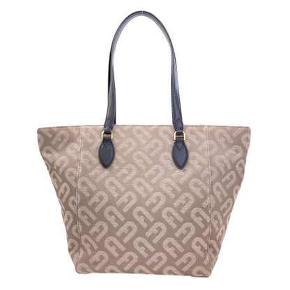 Furla フルラ アーチロゴーパターン トートバッグ キャンバス レディース 中古