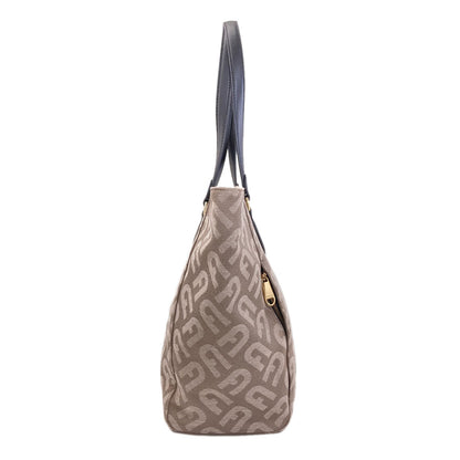 Furla フルラ アーチロゴーパターン トートバッグ キャンバス レディース 中古
