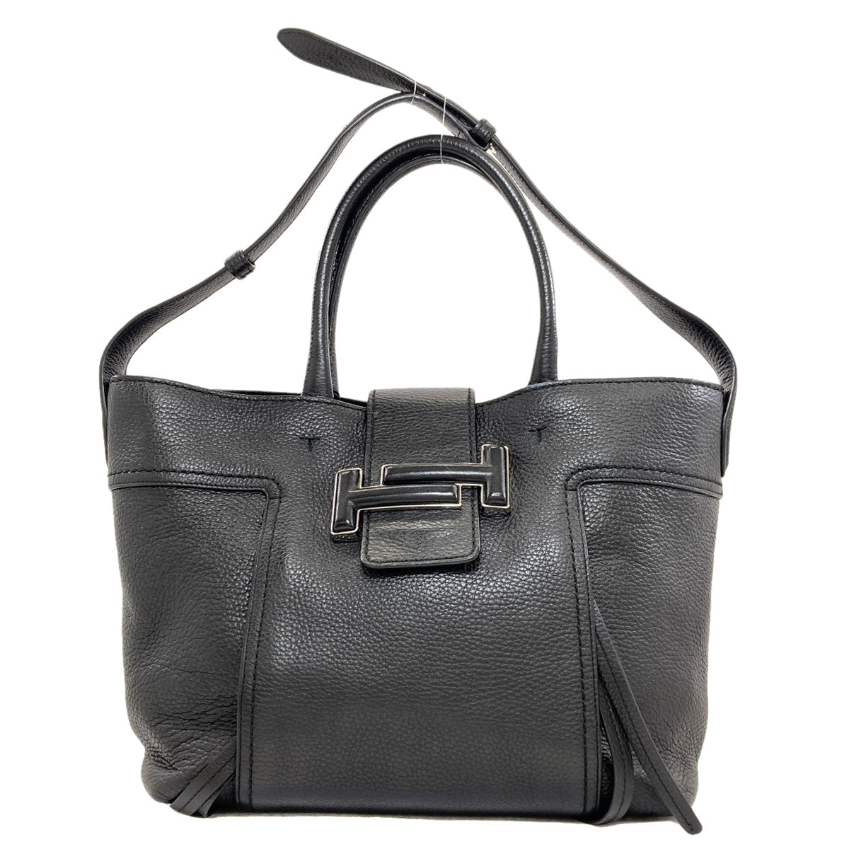 TODS トッズ ダブルT ショッピングバッグ 2WAY トートバッグ レザー レディース 中古