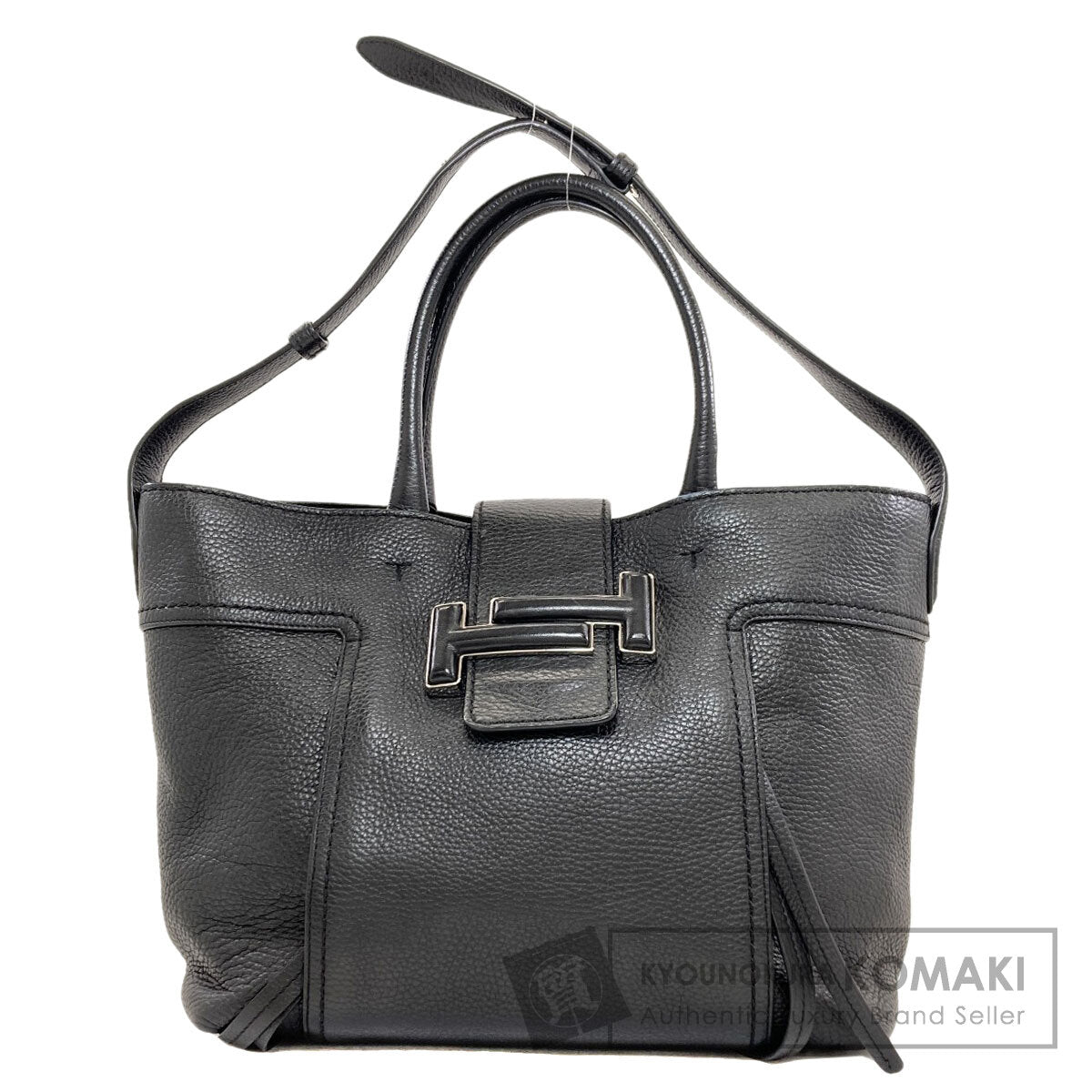 TODS トッズ ダブルT ショッピングバッグ 2WAY トートバッグ レザー レディース 中古