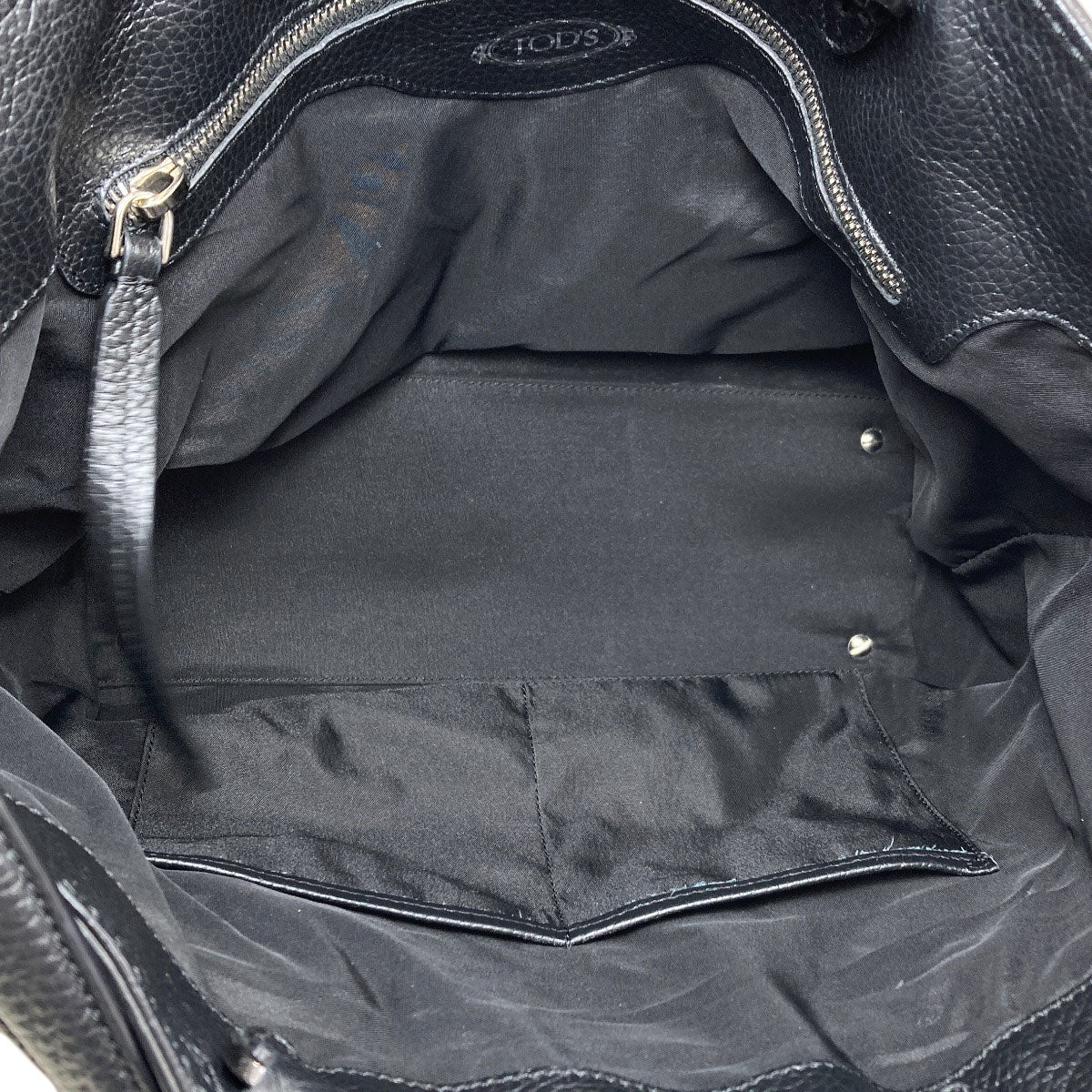 TODS トッズ ダブルT ショッピングバッグ 2WAY トートバッグ レザー レディース 中古