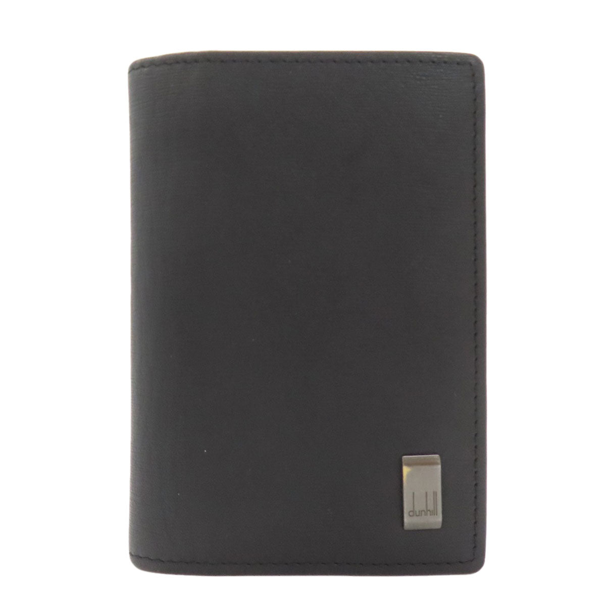 Dunhill ダンヒル ガンメタル 名刺入れ カードケース レザー レディース 中古